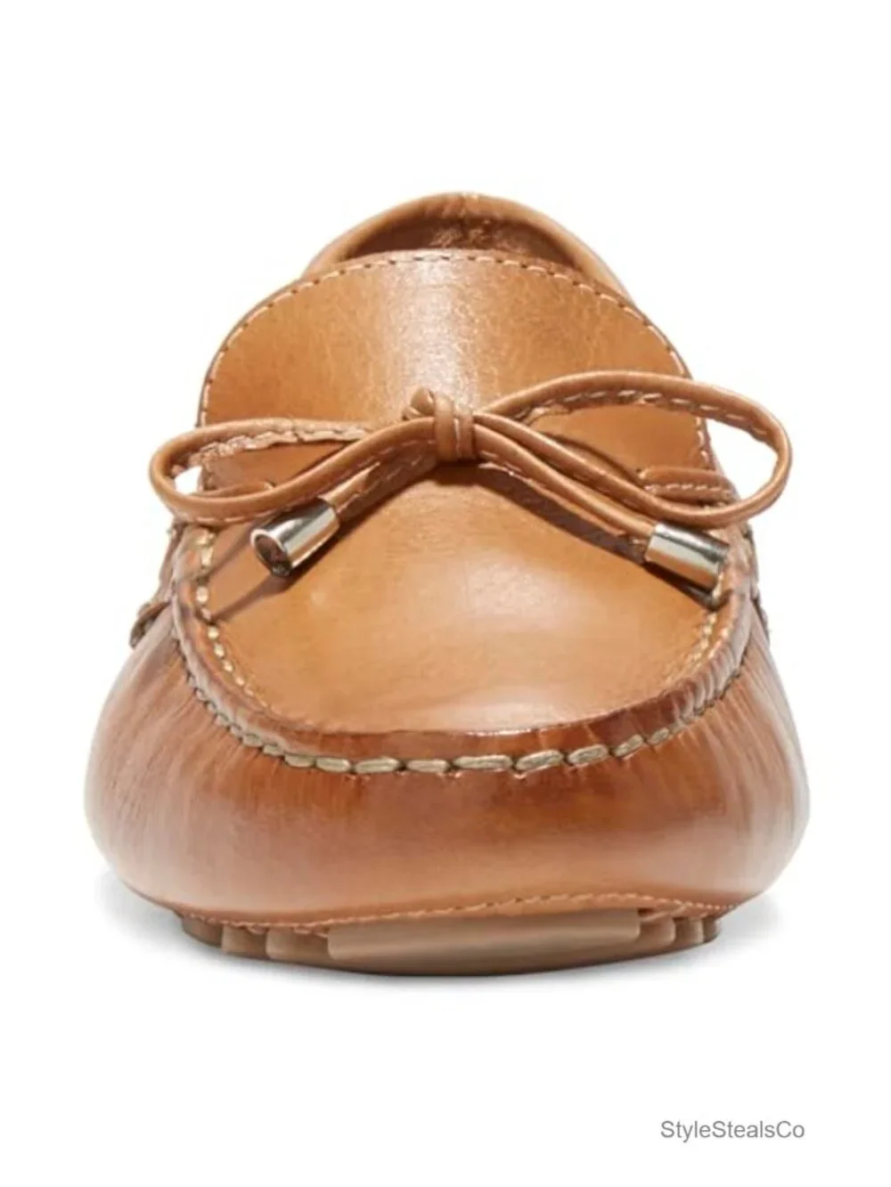 Leather Loafer with Cushioned Insole, Pull-On Style, Round Toe